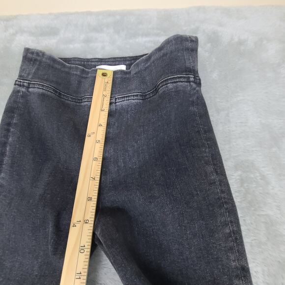 Frame Jetset Crop Mini Boot Sheen Noir Black Stretch High Rise Bootcut‎ 0 - Picture 8 of 11